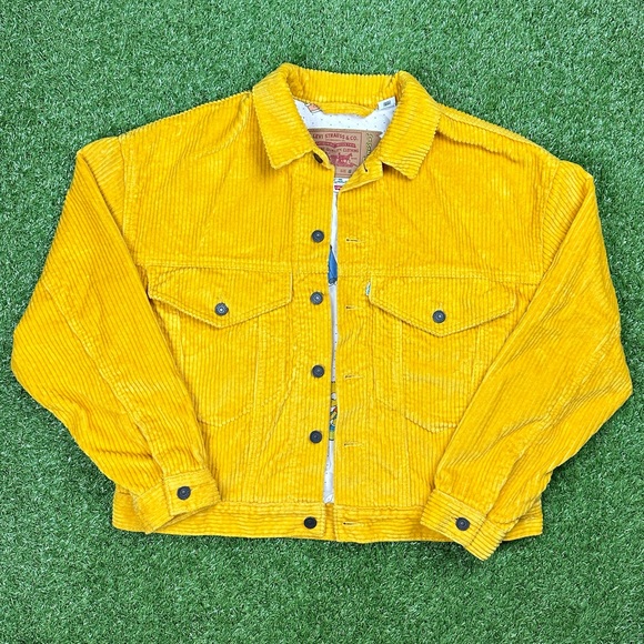 Levi's Other - Levi's The Simpsons Yellow Mustard Corduroy Trucker Jacket Men's Size Small Used